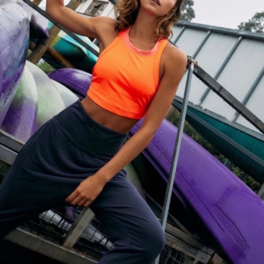 FP Movement by Free People -NWT- Game Time Cami Racerback Tank Top in Neon Coral - Picture 4 of 4